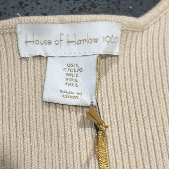 NWT House of Harlow Oatmeal Cream Sweetheart Crop Sweater Tank Top Size L - Picture 4 of 7